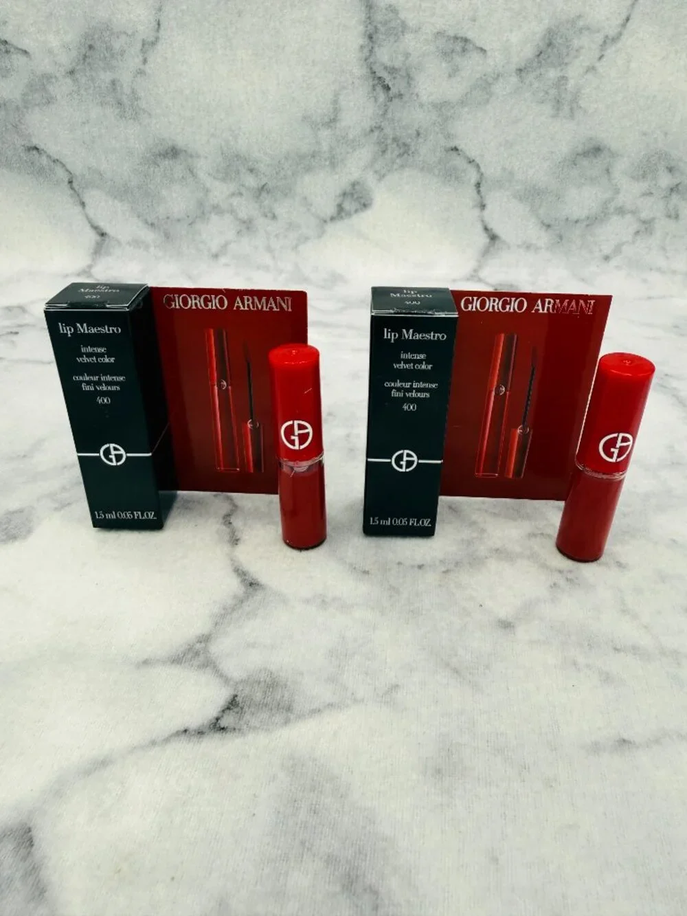 Giorgio Armani Beauty Gift Set-Lip Maestro Intense Velvet Color400,2pc-BOXED-NEW